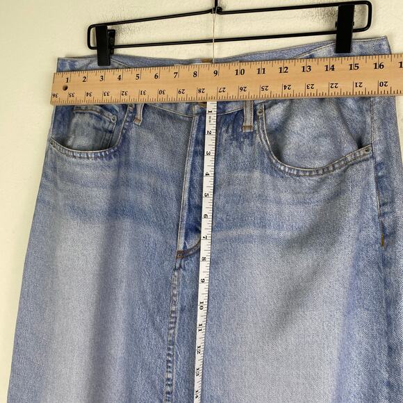 rag & bone Light Blue Midi Skirt L XL - Picture 13 of 14